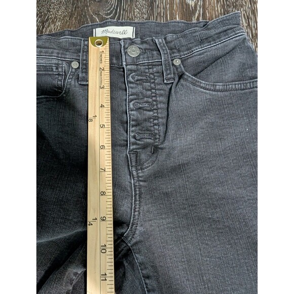 Madewell Perfect Vintage Jeans Women Straight Slim Rip Knee Gray 26 - Picture 10 of 10